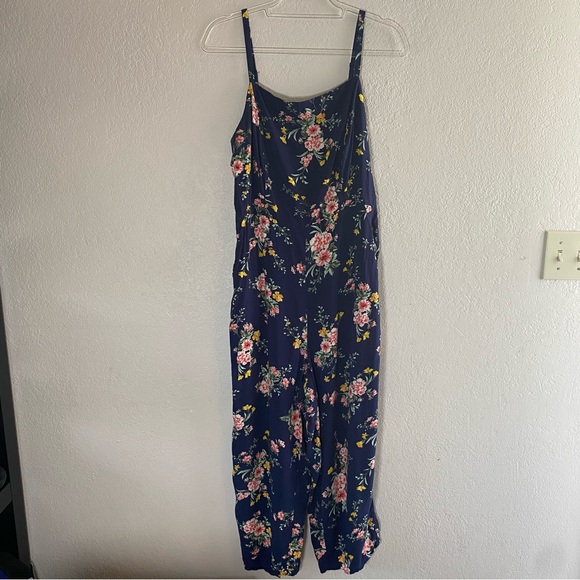 Old Navy Pants - Old Navy Floral Navy Jumpsuit size L